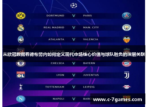 从欧冠数据看德布劳内如何定义现代中场核心价值与球队胜负的深层关联 从欧冠数据看德布劳内如何定义现代中场核心价值与球队胜负的深层关联