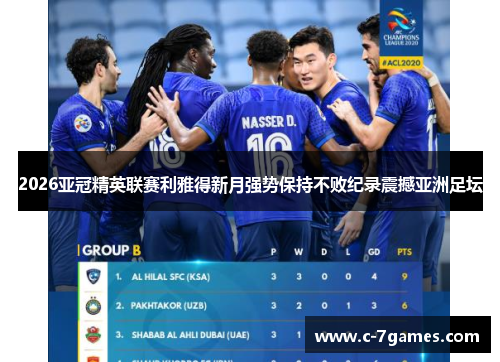 2026亚冠精英联赛利雅得新月强势保持不败纪录震撼亚洲足坛